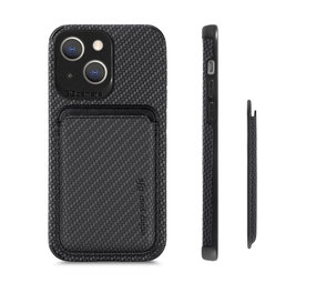 Coverzs Coque tressée porte-cartes MagSafe iPhone 13 (noir) Coverzs Coque tressée porte-cartes MagSafe iPhone 13 (noir)