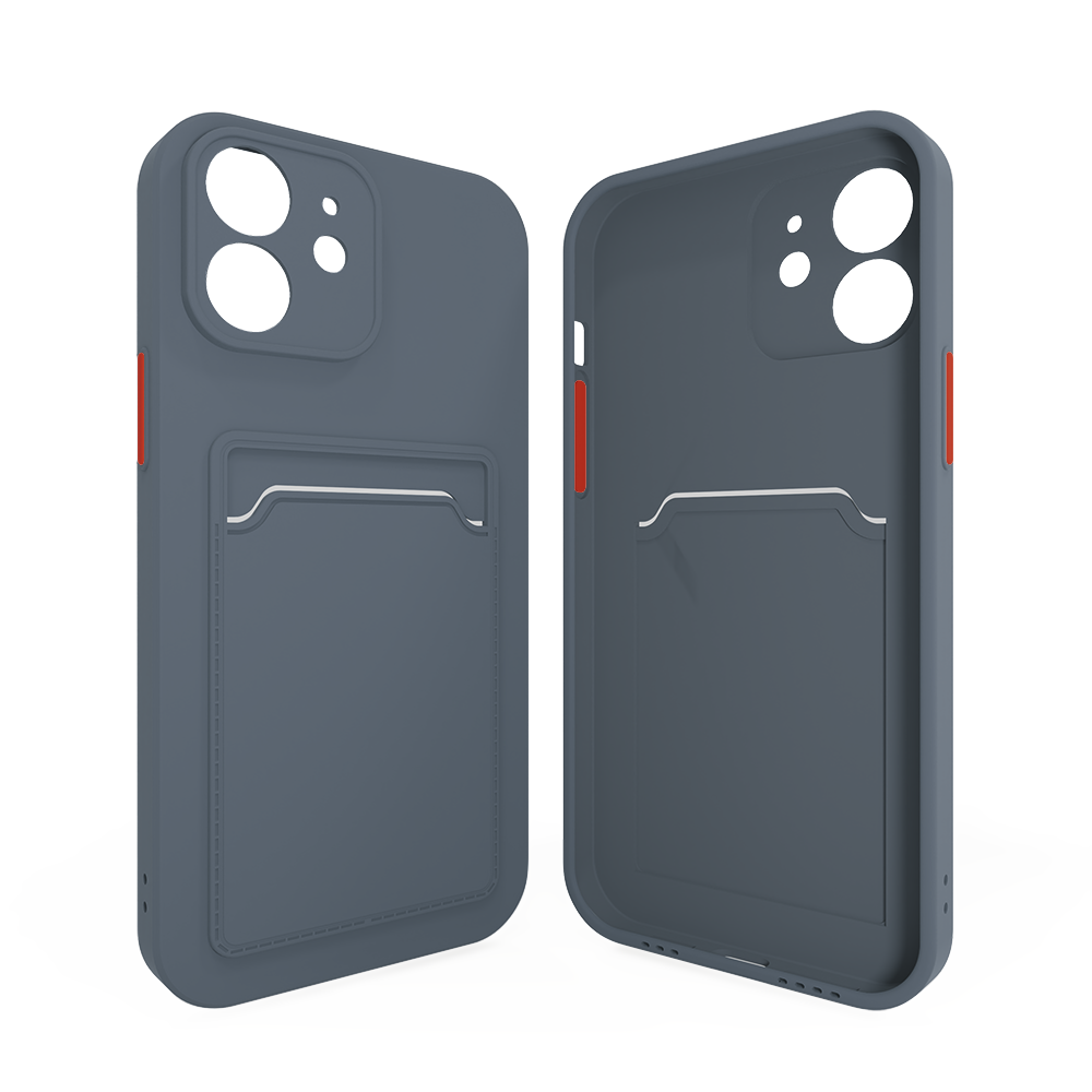 ShieldCase ShieldCase Coque arrière porte-cartes iPhone 12 (gris lavande)