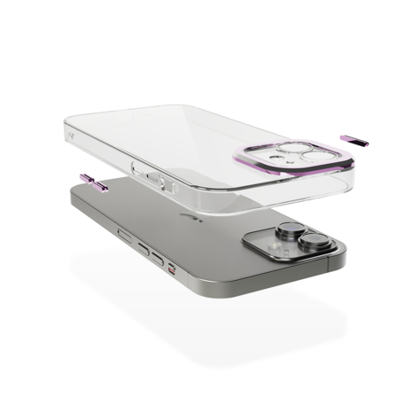 Coverzs Coverzs Coque transparent iPhone 11 avec cache de caméra (violet) Coverzs Coverzs Coque transparent iPhone 11 avec cache de caméra (violet)