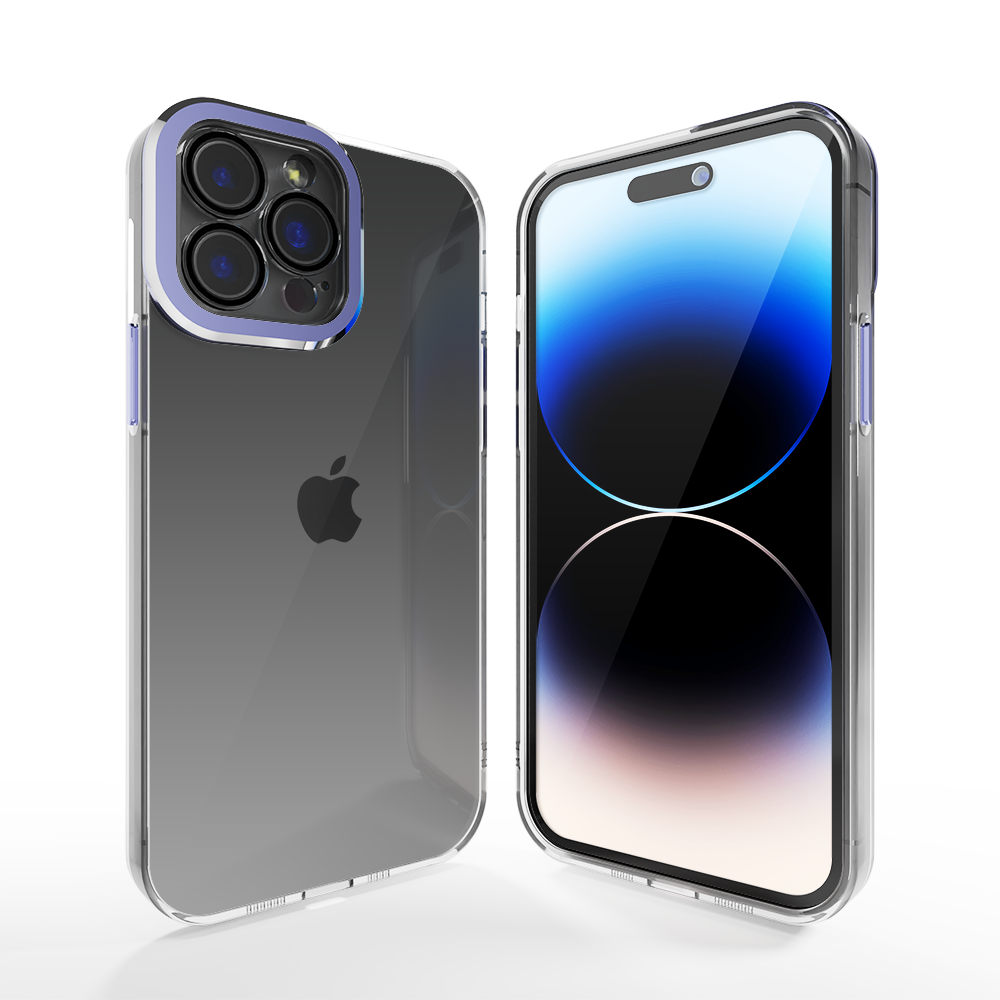 Coverzs Coverzs Coque transparent iPhone 12 Pro Max avec cache de caméra (bleu foncé) Coverzs Coverzs Coque transparent iPhone 12 Pro Max avec cache de caméra (bleu foncé)