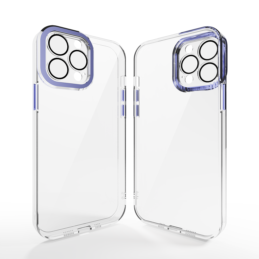 Coverzs Coverzs Coque transparent iPhone 12 Pro Max avec cache de caméra (bleu foncé) Coverzs Coverzs Coque transparent iPhone 12 Pro Max avec cache de caméra (bleu foncé)