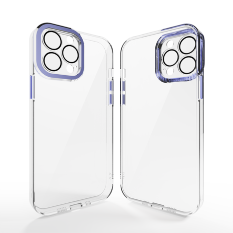 Coverzs Coverzs Coque transparent iPhone 12 Pro Max avec cache de caméra (bleu foncé) Coverzs Coverzs Coque transparent iPhone 12 Pro Max avec cache de caméra (bleu foncé)