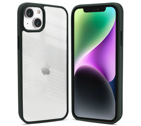 Coverzs Coque bord acrylique mate iPhone 13 (vert)