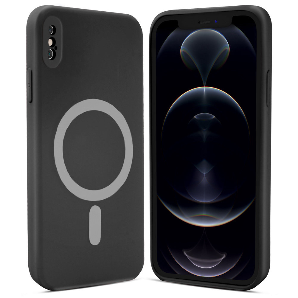 ShieldCase ShieldCase Coque MagSafe silicone soyeux iPhone X/Xs (noir) ShieldCase ShieldCase Coque MagSafe silicone soyeux iPhone X/Xs (noir)