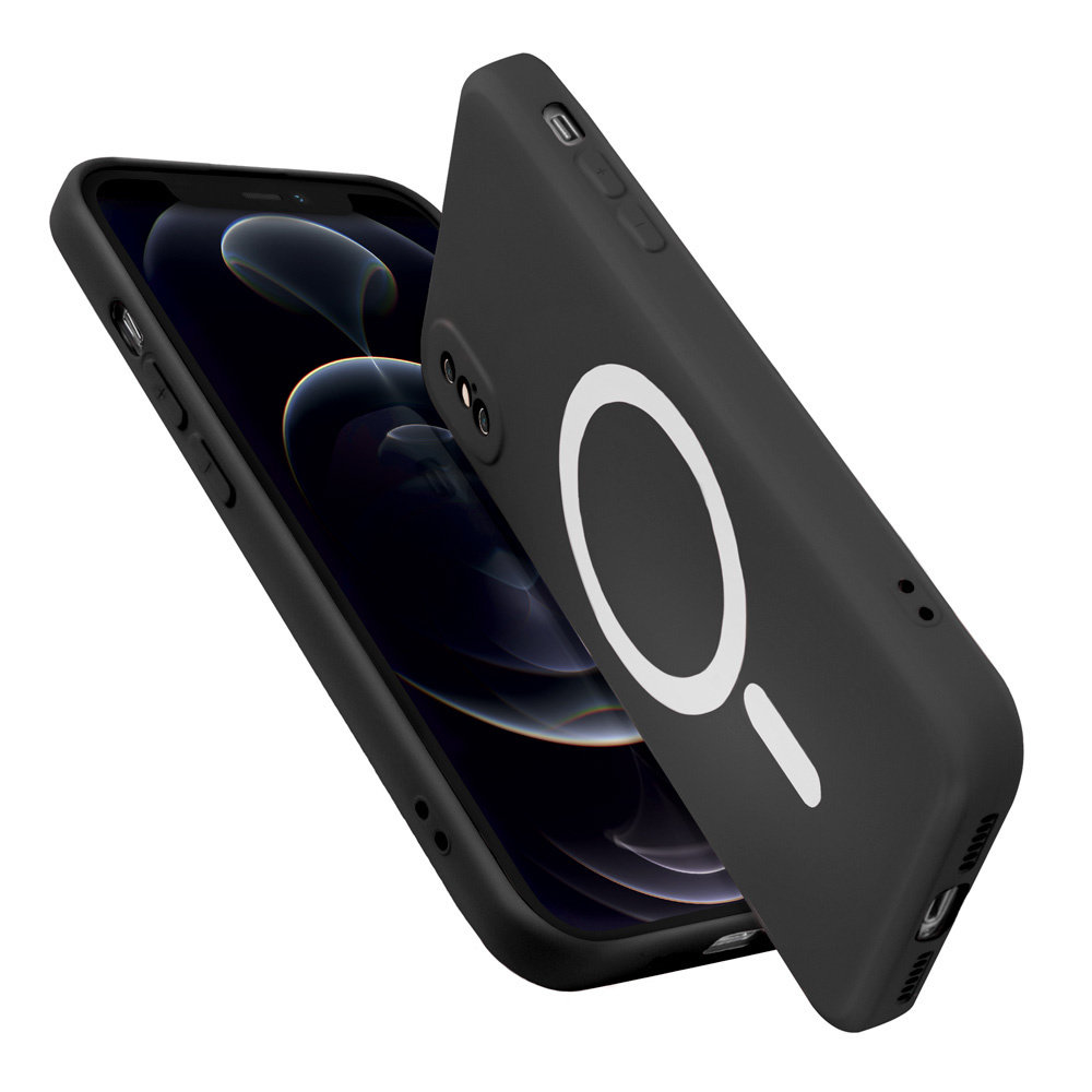 ShieldCase ShieldCase Coque MagSafe silicone soyeux iPhone X/Xs (noir) ShieldCase ShieldCase Coque MagSafe silicone soyeux iPhone X/Xs (noir)