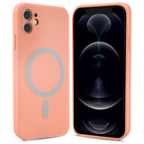 ShieldCase Coque MagSafe silicone soyeux iPhone 11 (rose)