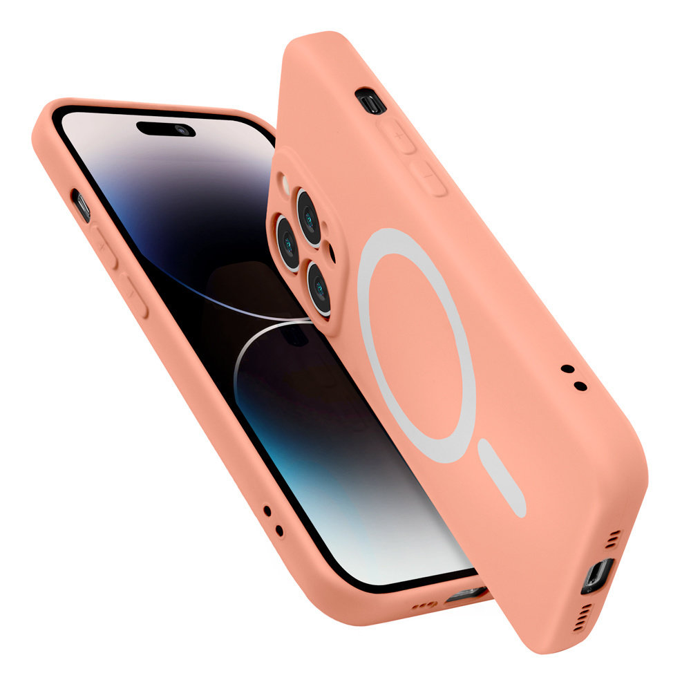 ShieldCase ShieldCase Coque MagSafe silicone soyeux iPhone 12 Pro Max (rose) ShieldCase ShieldCase Coque MagSafe silicone soyeux iPhone 12 Pro Max (rose)