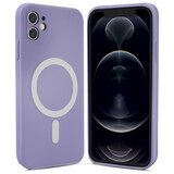 ShieldCase Coque MagSafe silicone soyeux iPhone 12 (lilas)