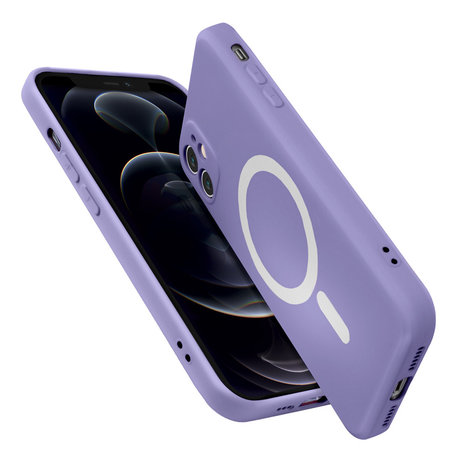 ShieldCase ShieldCase Coque MagSafe silicone soyeux iPhone 12 (lilas) ShieldCase ShieldCase Coque MagSafe silicone soyeux iPhone 12 (lilas)