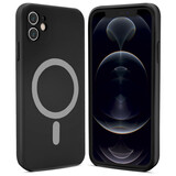 ShieldCase Coque MagSafe silicone soyeux iPhone 12 (noir) ShieldCase Coque MagSafe silicone soyeux iPhone 12 (noir)