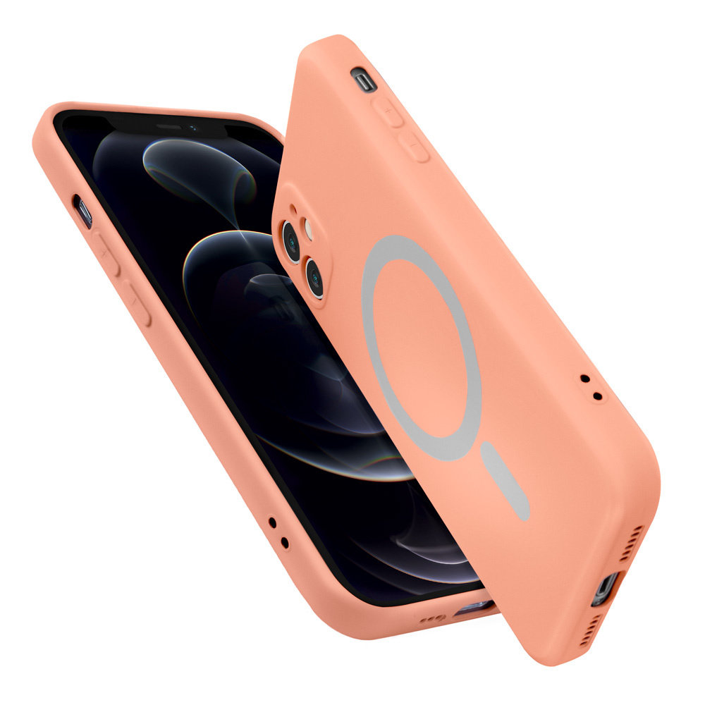 ShieldCase ShieldCase Coque MagSafe silicone soyeux iPhone 12 (rose)