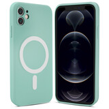 ShieldCase Coque MagSafe silicone soyeux iPhone 12 (menthe)