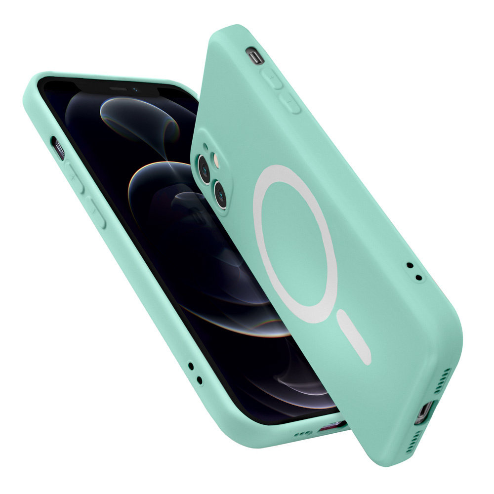 ShieldCase ShieldCase Coque MagSafe silicone soyeux iPhone 12 (menthe)