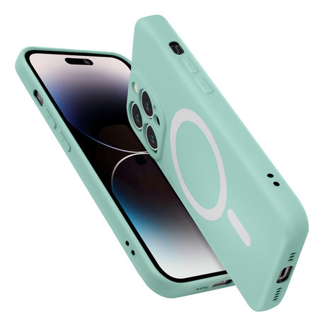 ShieldCase ShieldCase Coque MagSafe silicone soyeux iPhone 12 Pro (menthe) ShieldCase ShieldCase Coque MagSafe silicone soyeux iPhone 12 Pro (menthe)