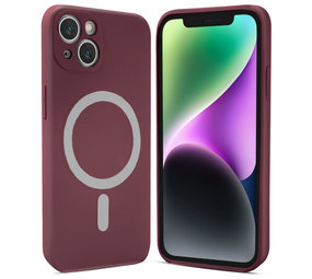 ShieldCase Coque MagSafe silicone soyeux iPhone 13 Mini (bordeaux) ShieldCase Coque MagSafe silicone soyeux iPhone 13 Mini (bordeaux)