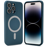 ShieldCase Coque MagSafe silicone soyeux iPhone 13 Pro Max (bleu)