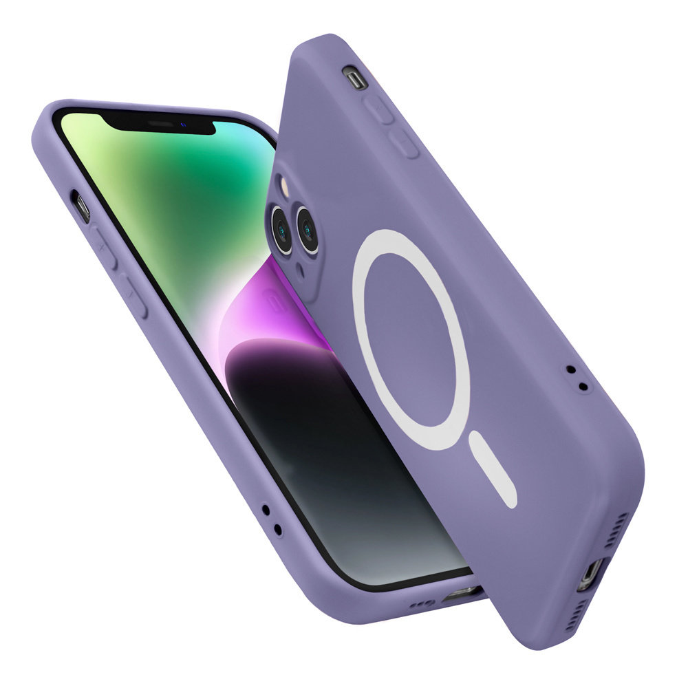 ShieldCase ShieldCase Coque MagSafe silicone soyeux iPhone 14 Plus (lilas)