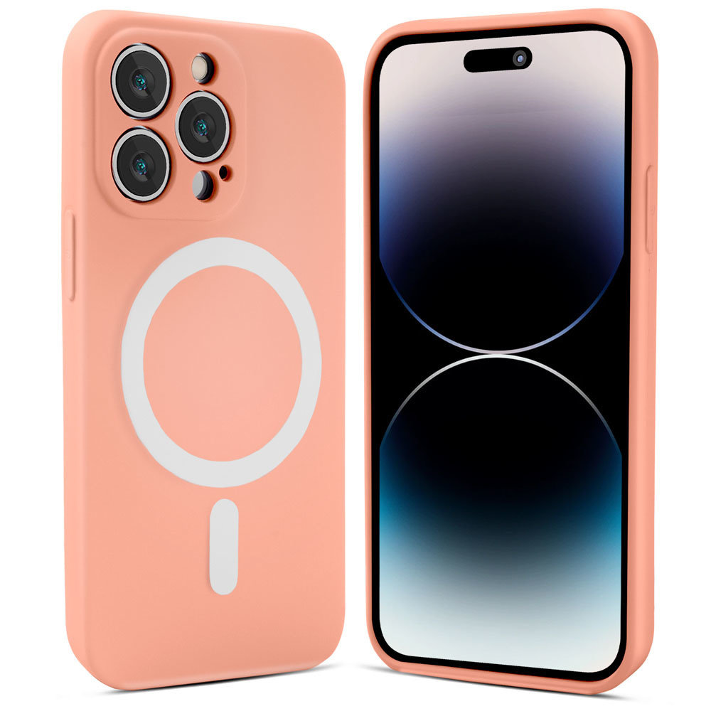 ShieldCase ShieldCase Coque MagSafe silicone soyeux iPhone 14 Pro Max (rose) ShieldCase ShieldCase Coque MagSafe silicone soyeux iPhone 14 Pro Max (rose)