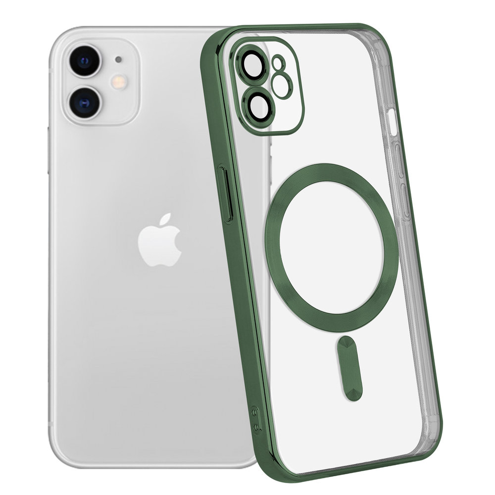 Coque MagSafe avec cache de caméra iPhone 13 (vert foncé) - Coque