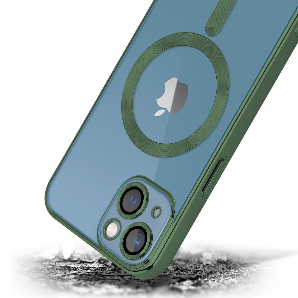 Coverzs Coverzs Coque MagSafe avec cache de caméra iPhone 13 (vert foncé) Coverzs Coverzs Coque MagSafe avec cache de caméra iPhone 13 (vert foncé)