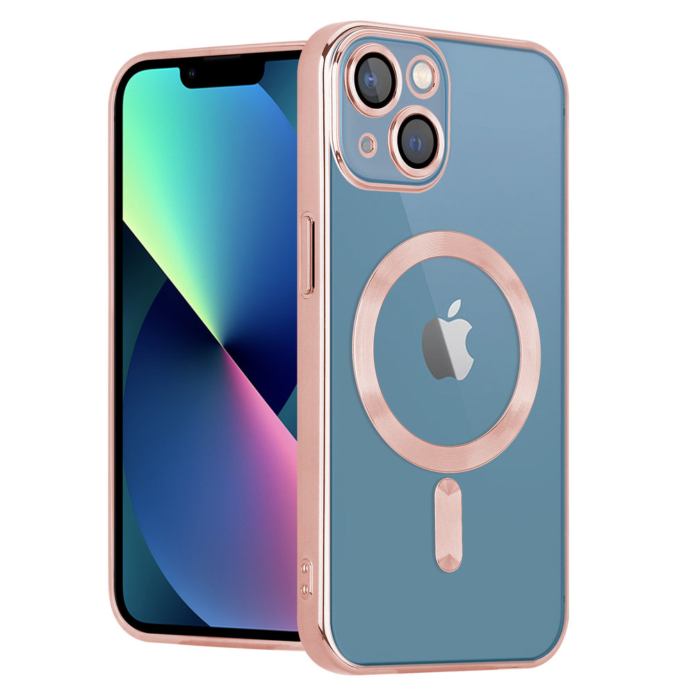 Coverzs Coverzs Coque MagSafe avec cache de caméra iPhone 13 (or rose)
