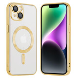 Coverzs Coque MagSafe avec cache de caméra iPhone 14 (or)