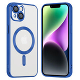 Coverzs Coque MagSafe avec cache de caméra iPhone 14 (bleu)