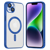 Coverzs Coque MagSafe avec cache de caméra iPhone 14 Plus (bleu)