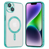 Coverzs Coque MagSafe avec cache de caméra iPhone 14 Plus (vert)