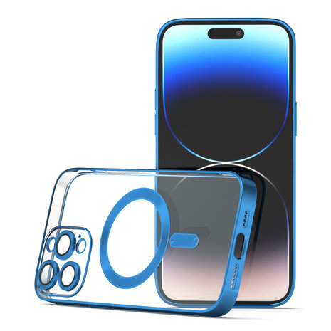 Coque MagSafe avec cache de caméra iPhone 14 Pro Max (bleu) 