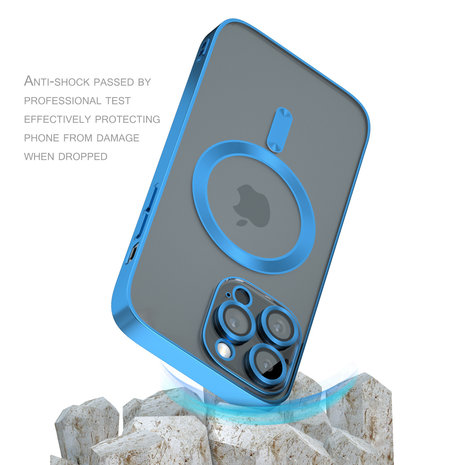 Coque MagSafe avec cache de caméra iPhone 14 Pro Max (bleu