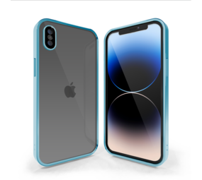 Coverzs Coque clair doux avec cache de caméra iPhone X/Xs (bleu) Coverzs Coque clair doux avec cache de caméra iPhone X/Xs (bleu)