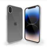 Coverzs Coque clair doux avec cache de caméra iPhone X/Xs (argent)