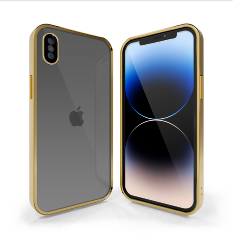 Coverzs Coverzs Coque clair doux avec cache de caméra iPhone X/Xs (or) Coverzs Coverzs Coque clair doux avec cache de caméra iPhone X/Xs (or)