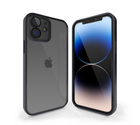 Coverzs Coque clair doux avec cache de caméra iPhone 12 (noir) Coverzs Coque clair doux avec cache de caméra iPhone 12 (noir)
