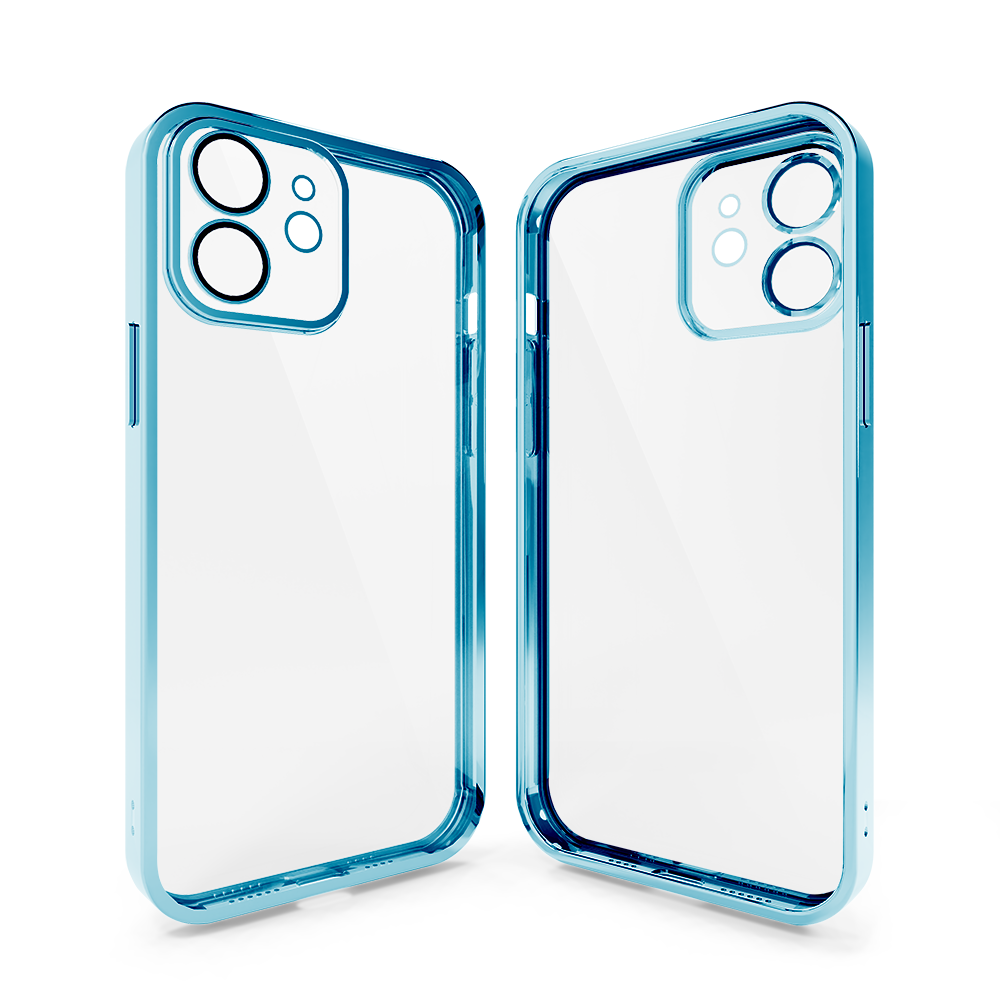 Coverzs Coverzs Coque clair doux avec cache de caméra iPhone 12 (bleu) Coverzs Coverzs Coque clair doux avec cache de caméra iPhone 12 (bleu)