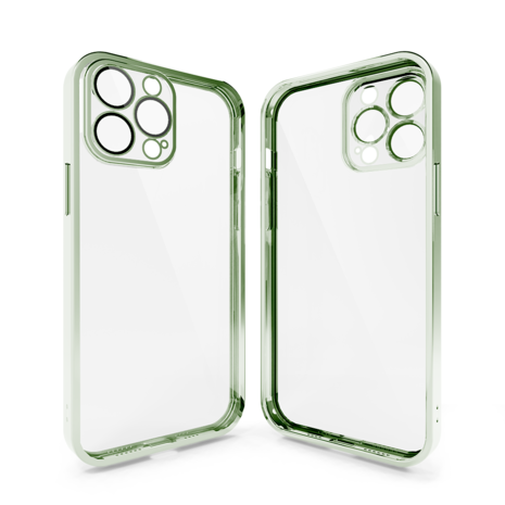 Coverzs Coverzs Coque clair doux avec cache de caméra iPhone 13 Pro (vert)