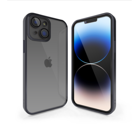 Coverzs Coque clair doux avec cache de caméra iPhone 14 Plus (noir)