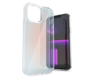 Coverzs Coque transparent et dégradé de colours iPhone 13 (rouge)
