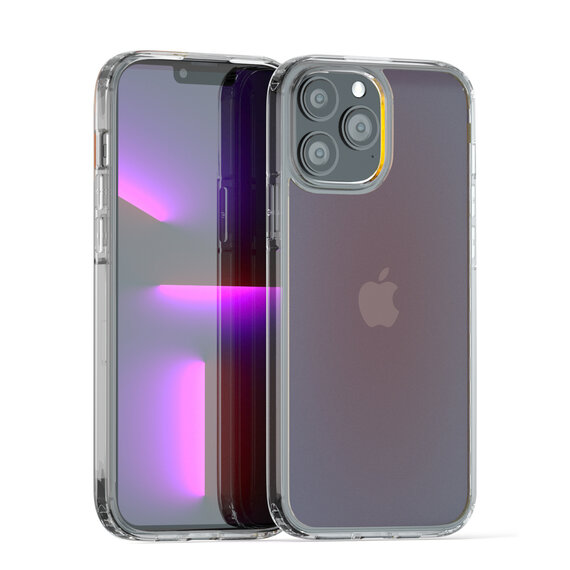 FAOMSEBS Coque Ultra Fine Pour IPhone 13 Pro Max – Transparente Avec Protection D'objectif, Sensation Métal Nu, Antichoc