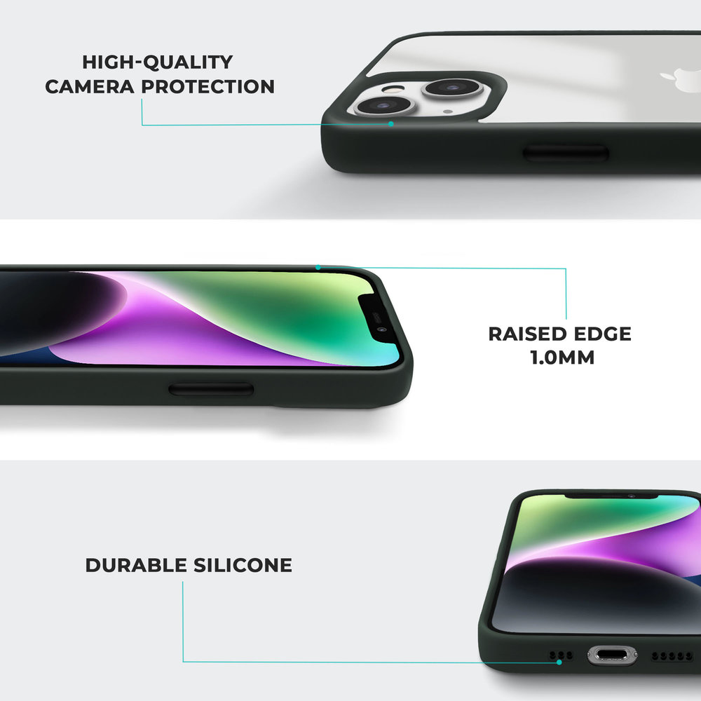 Coverzs Coverzs Coque bord acrylique mate iPhone 14 Plus (vert) Coverzs Coverzs Coque bord acrylique mate iPhone 14 Plus (vert)