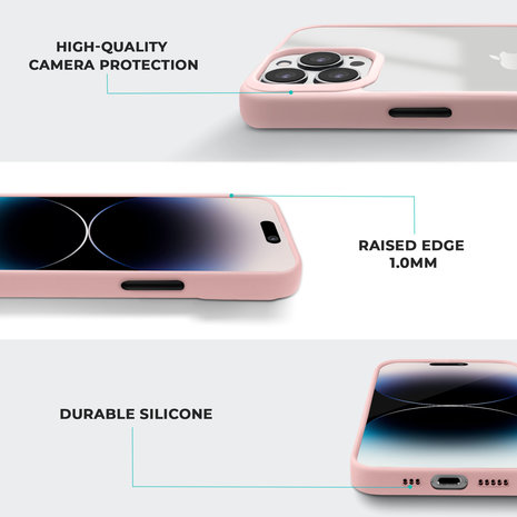 Coverzs Coverzs Coque bord acrylique mate iPhone 13 Pro (rose) Coverzs Coverzs Coque bord acrylique mate iPhone 13 Pro (rose)