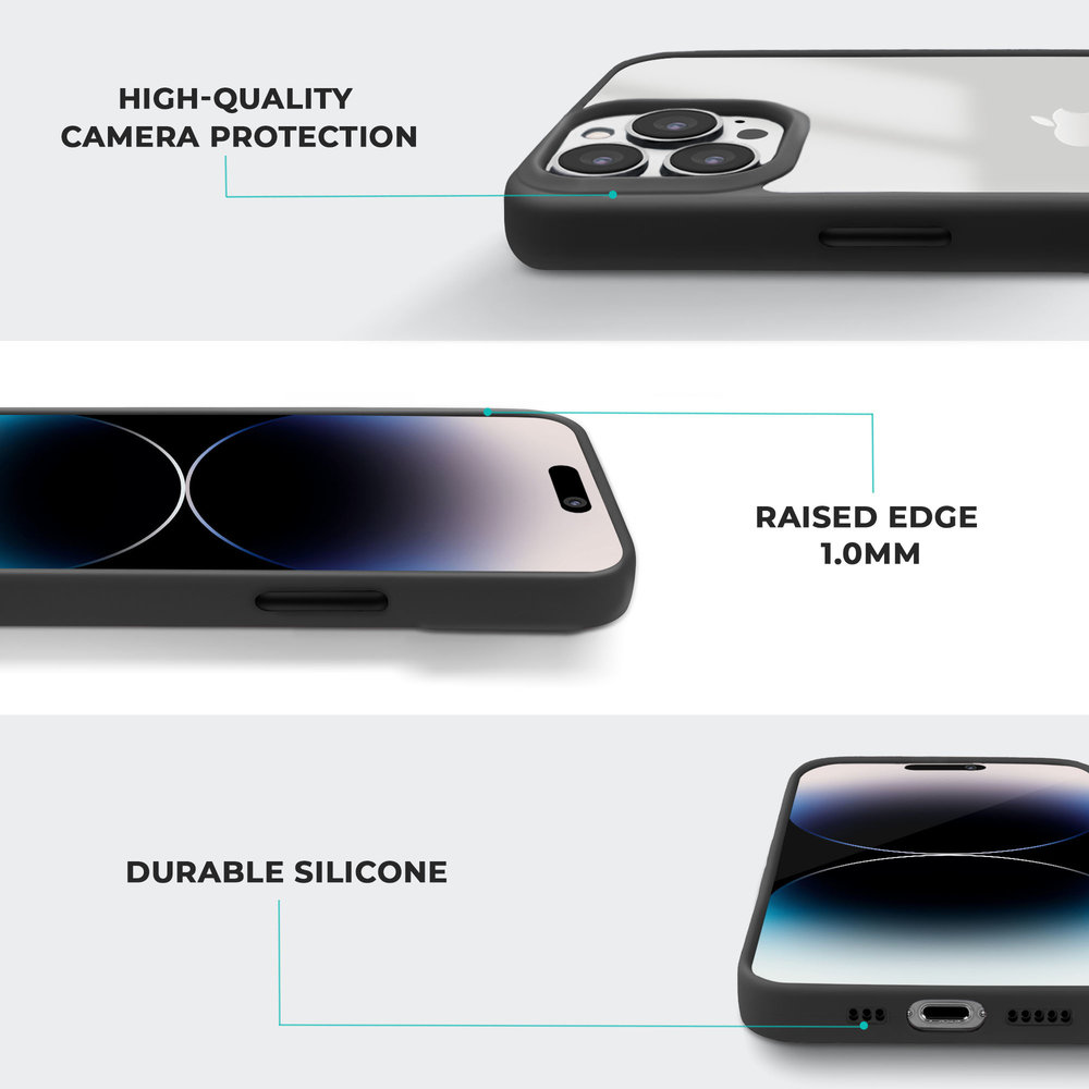 Coverzs Coverzs Coque bord acrylique mate iPhone 13 Pro (noir) Coverzs Coverzs Coque bord acrylique mate iPhone 13 Pro (noir)