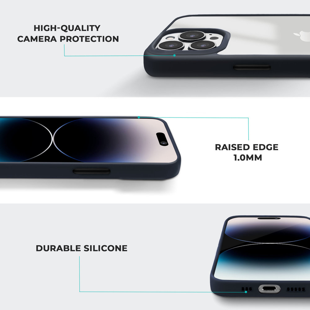 Coverzs Coverzs Coque bord acrylique mate iPhone 13 Pro (bleu foncé) Coverzs Coverzs Coque bord acrylique mate iPhone 13 Pro (bleu foncé)