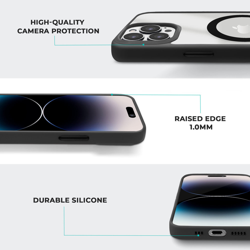 Coverzs Coverzs Coque MagSafe mate iPhone 14 Pro (noir) Coverzs Coverzs Coque MagSafe mate iPhone 14 Pro (noir)