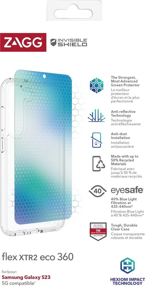 InvisibleShield InvisibleShield Flex Xtr2 Samsung Galaxy S23 paquet avec protecteur d'écran InvisibleShield InvisibleShield Flex Xtr2 Samsung Galaxy S23 paquet avec protecteur d'écran
