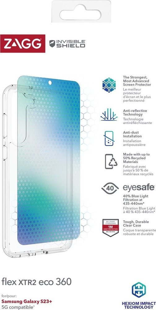 InvisibleShield InvisibleShield Flex Xtr2 Samsung Galaxy S23 Plus paquet avec protecteur écran InvisibleShield InvisibleShield Flex Xtr2 Samsung Galaxy S23 Plus paquet avec protecteur écran