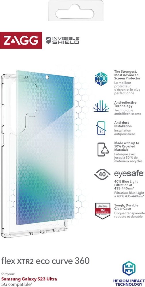 InvisibleShield Flex XTR2 Eco Curve for Samsung Galaxy S23 Ultra - ZAGG