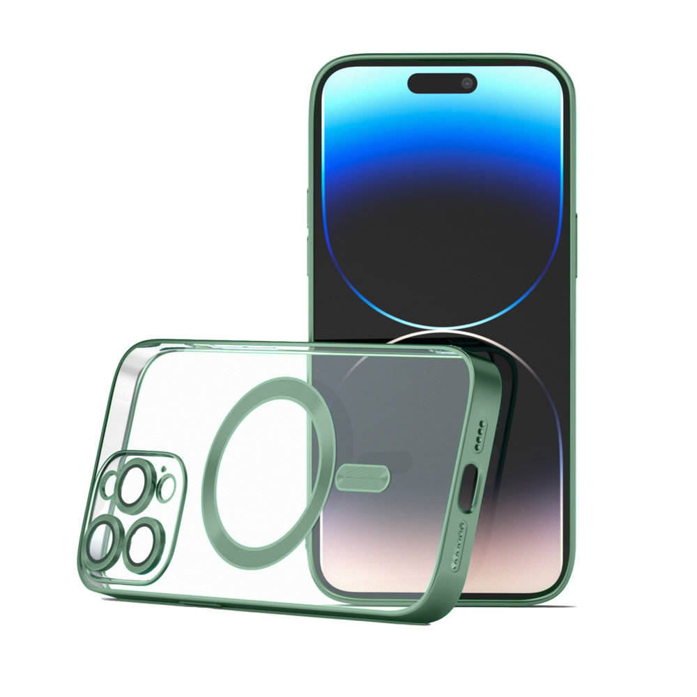 Coverzs Coverzs Coque MagSafe avec cache de caméra iPhone 12 Pro Max (vert foncé) Coverzs Coverzs Coque MagSafe avec cache de caméra iPhone 12 Pro Max (vert foncé)