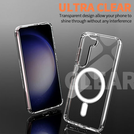 Coque Transparente Compatible MagSafe Samsung Galaxy S23